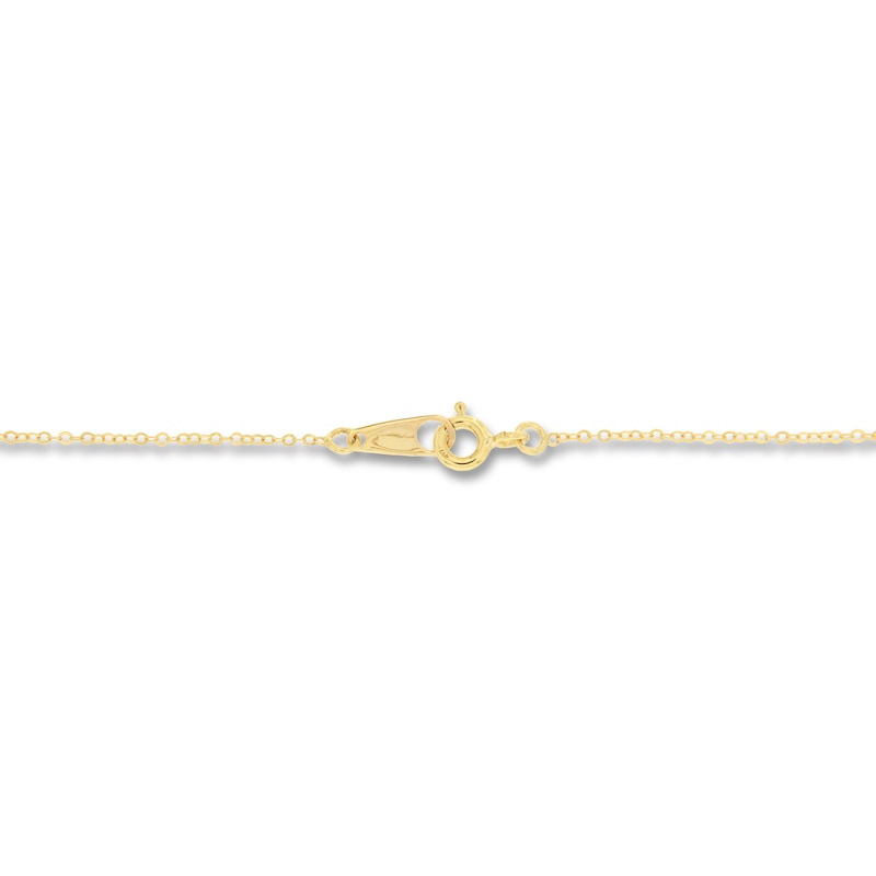 Main Image 2 of Glitter Twisted Bar Necklace 10K Yellow Gold 16"