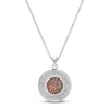 Thumbnail Image 2 of Reverse Copper Coin Necklace Sterling Silver 17"