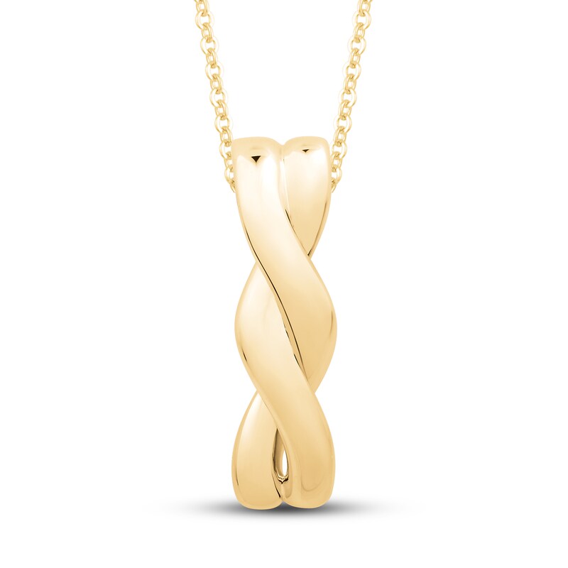 Main Image 1 of Twist Necklace 10K Yellow Gold 19"