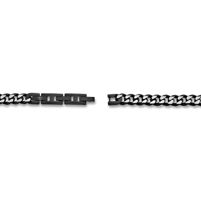 Main Image 3 of Solid Curb Chain Necklace Two-Tone Stainless Steel 24"