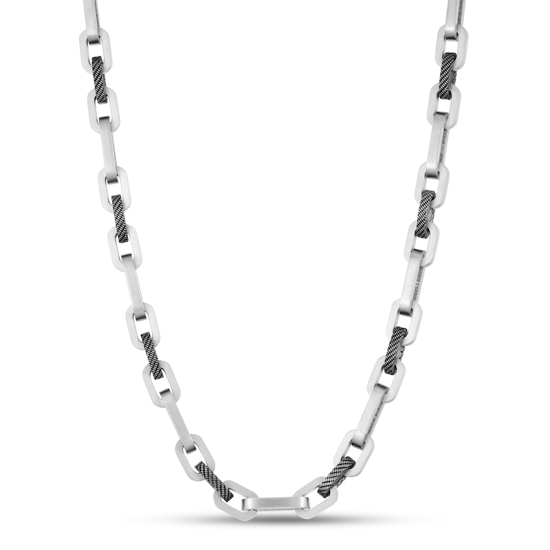 Main Image 1 of Solid Link Chain Necklace Stainless Steel 24" 7.5mm