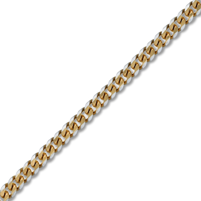 Main Image 2 of Solid Curb Chain Necklace Two-Tone Stainless Steel 24" 8mm