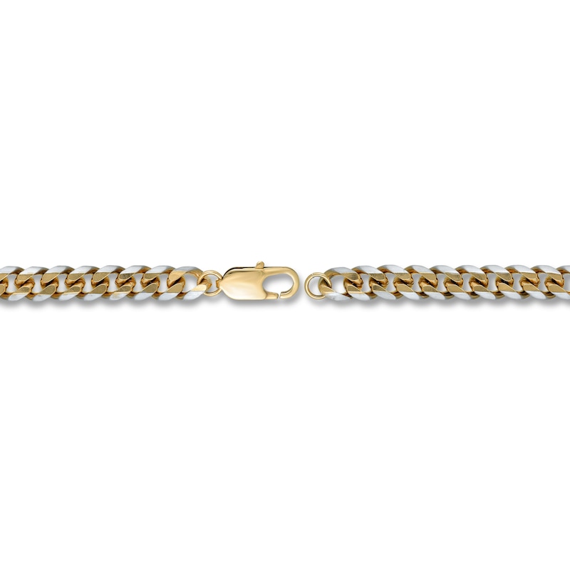 Main Image 3 of Solid Curb Chain Necklace Two-Tone Stainless Steel 24" 8mm