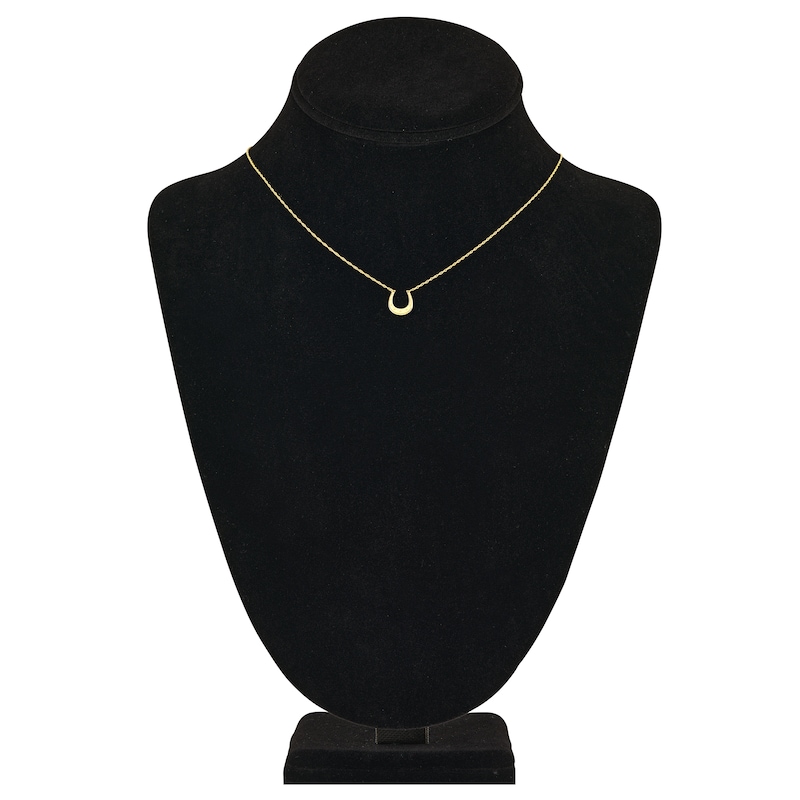 Main Image 4 of Horseshoe Necklace 14K Yellow Gold 18"