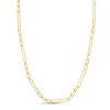 Thumbnail Image 0 of Hollow Oval Link Necklace 14K Yellow Gold 5.1mm 20"