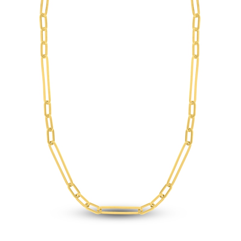 Main Image 1 of Hollow Oval Link Necklace 14K Yellow Gold 5.1mm 20"