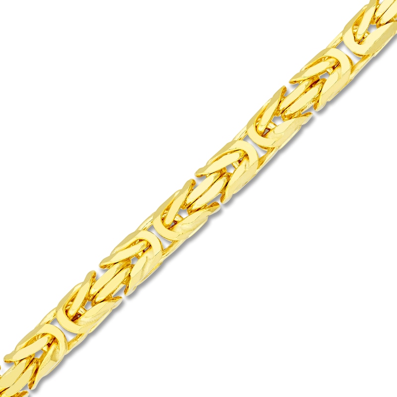 Main Image 2 of Solid Byzantine Chain Necklace 14K Yellow Gold 3.45mm 22"