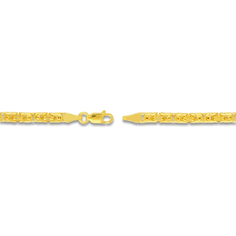 Main Image 3 of Solid Byzantine Chain Necklace 14K Yellow Gold 3.45mm 22"