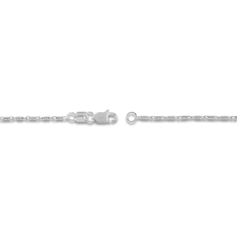 Main Image 3 of Solid Lumacina Chain Necklace 14K White Gold 1.05mm 20"