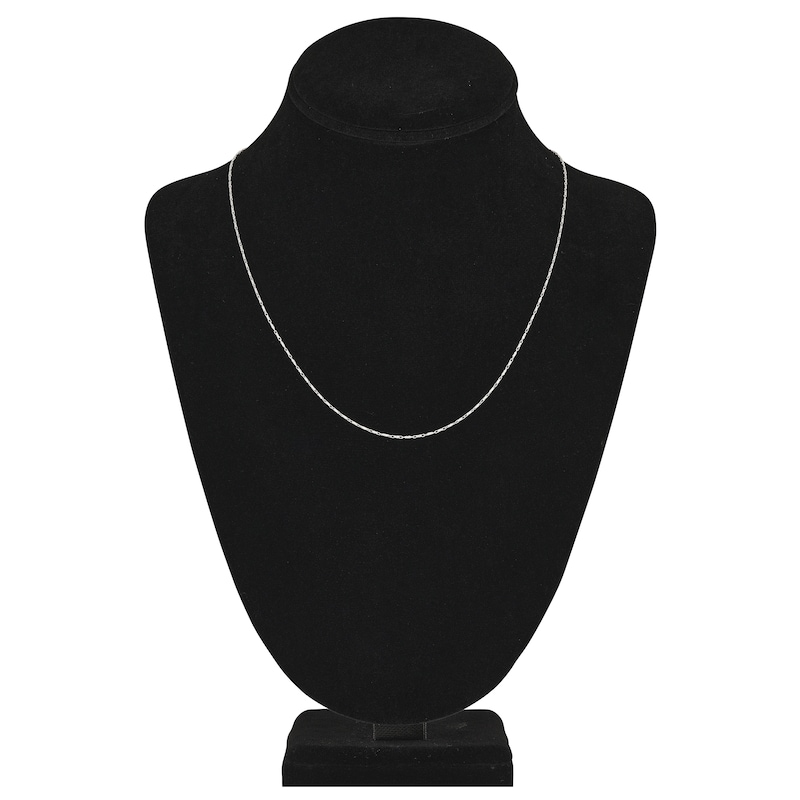 Main Image 4 of Solid Lumacina Chain Necklace 14K White Gold 1.05mm 20"