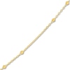 Thumbnail Image 2 of Solid Beaded Chain Necklace 14K Yellow Gold 0.9mm 18"