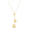 Thumbnail Image 1 of Italia D'Oro Beaded Drop Necklace 14K Yellow Gold 18&quot;