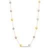 Thumbnail Image 0 of Italia D'Oro Flat Bead Necklace 14K Tri-Tone Gold 18"