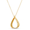 Thumbnail Image 1 of Italia D'Oro Pear-shaped Triangle Necklace 14K Yellow Gold 18"