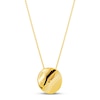 Thumbnail Image 1 of Italia D'Oro Concave Circle Pendant Necklace 14K Yellow Gold 18"