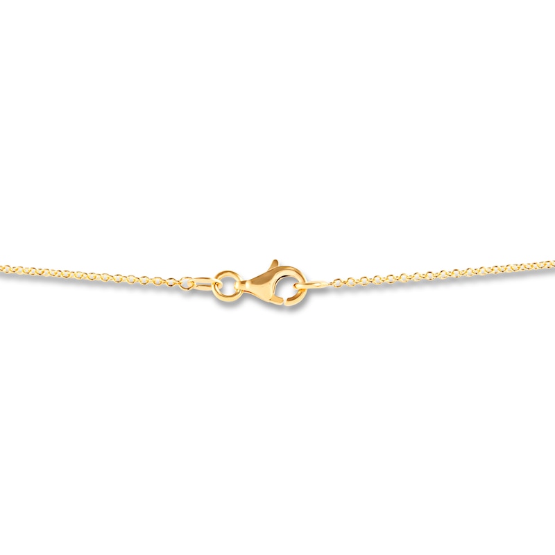 Italia D'Oro Teardrop Pepita Bread Necklace 14K Yellow Gold 18"