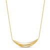 Thumbnail Image 1 of Italia D'Oro Curved Bar Necklace 14K Yellow Gold 17"