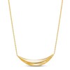 Thumbnail Image 0 of Italia D'Oro Curved Bar Necklace 14K Yellow Gold 17"