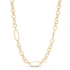 Thumbnail Image 0 of Italia D'Oro Round & Oval Link Necklace 14K Yellow Gold 18"