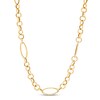 Thumbnail Image 0 of Italia D'Oro Round & Oval Link Necklace 14K Yellow Gold 18"