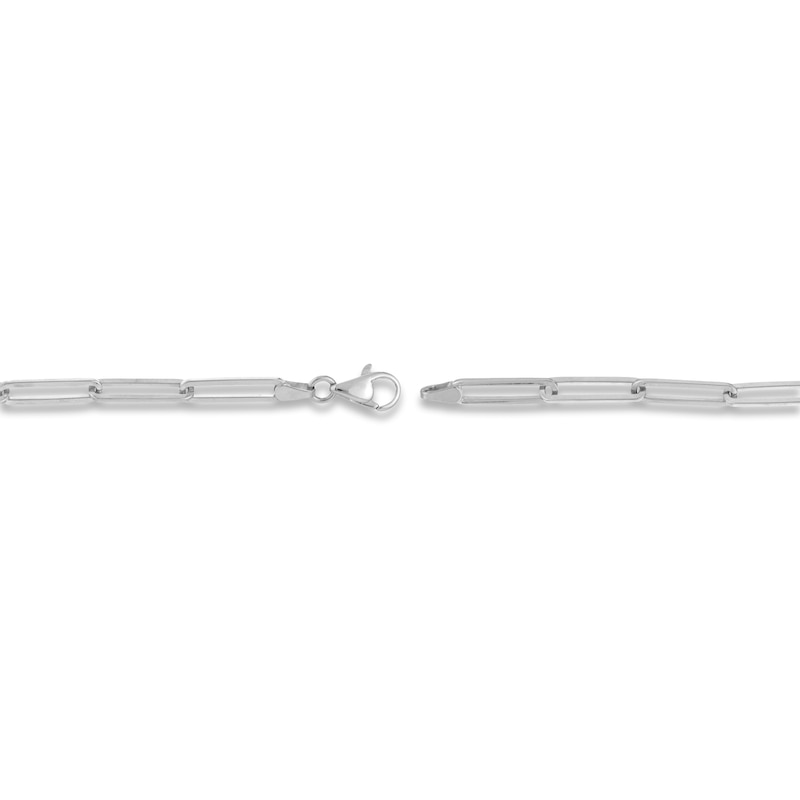 Main Image 3 of Solid Paperclip Chain Necklace 14K White Gold 20" 3.90mm