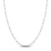 Thumbnail Image 1 of Solid Paperclip Chain Necklace 14K White Gold 30" 3.9mm