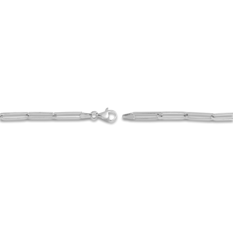 Main Image 3 of Solid Paperclip Chain Necklace 14K White Gold 30" 3.9mm