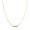 Thumbnail Image 1 of Solid Paperclip Chain Necklace 14K Yellow Gold 30" 3.9mm