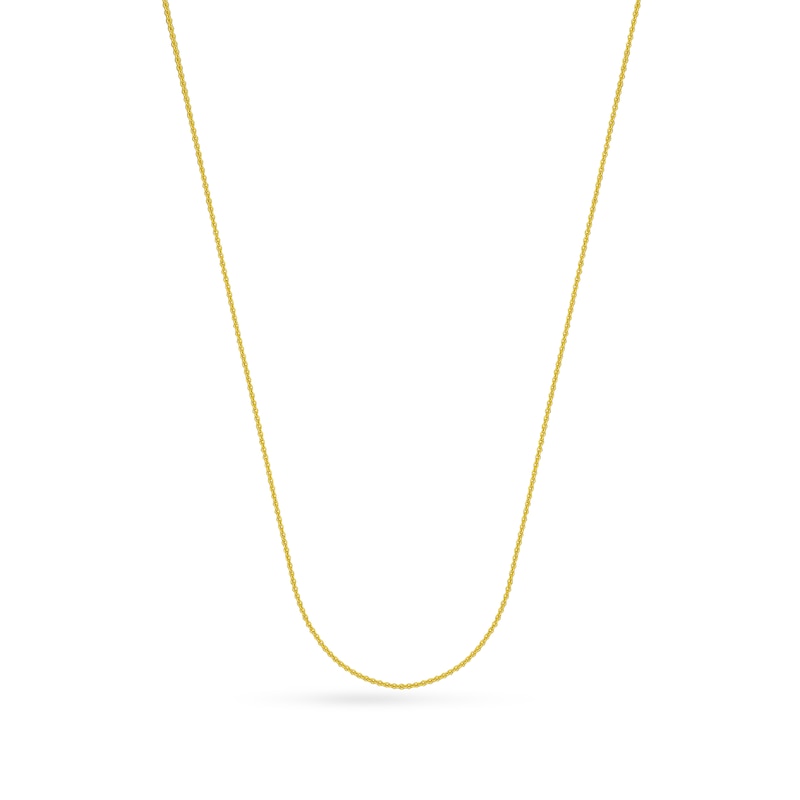 Women's Solid Cable Chain Necklace 18K Gold 18" 1.05mm