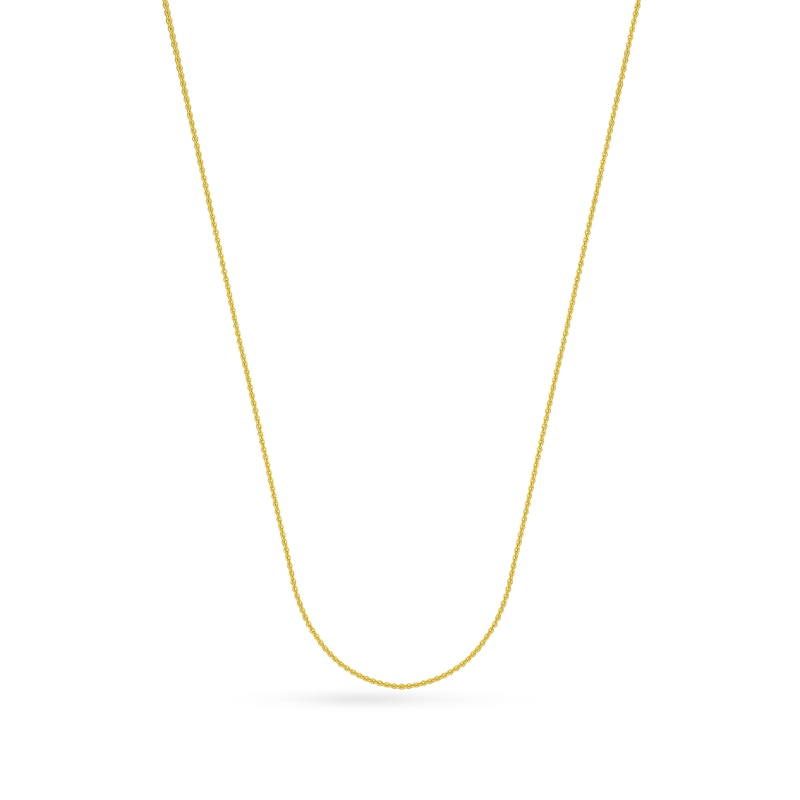 Main Image 1 of Women's Solid Cable Chain Necklace 18K Yellow Gold 18" 1.05mm