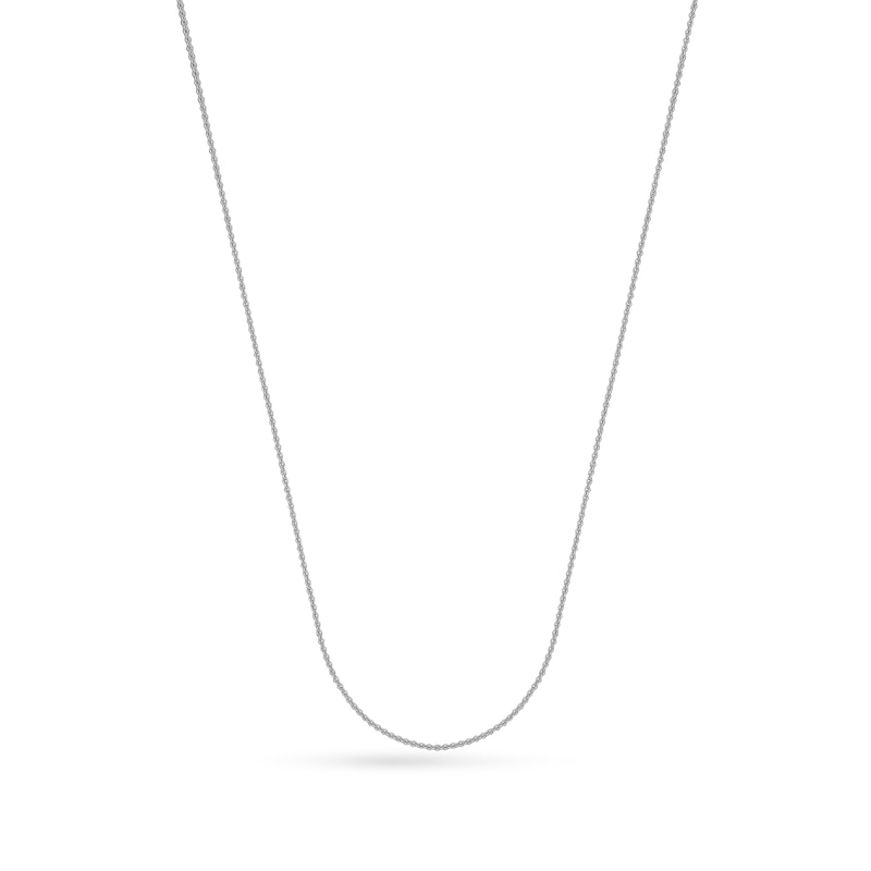 Main Image 1 of Women's Solid Cable Chain Necklace 18K White Gold 18" 1.05mm