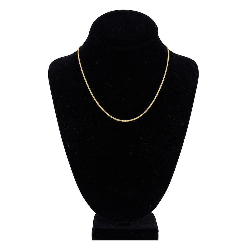 Main Image 4 of Women's Solid Round Wheat Chain Necklace 18K Yellow Gold 18" 1.65mm