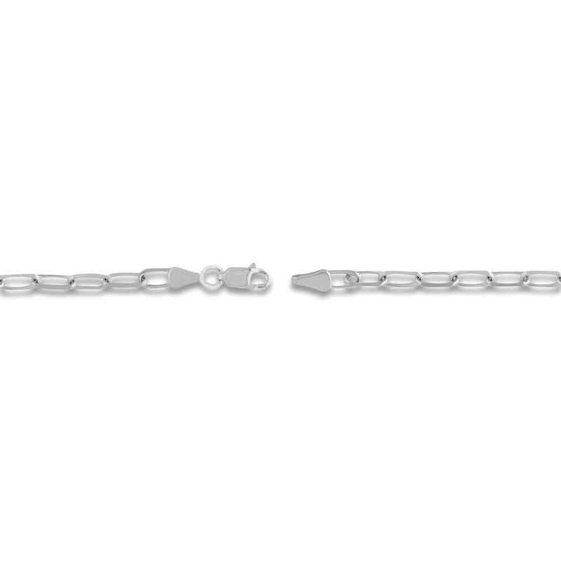 Main Image 3 of Solid Paperclip Chain Necklace 14K White Gold 18" 4mm