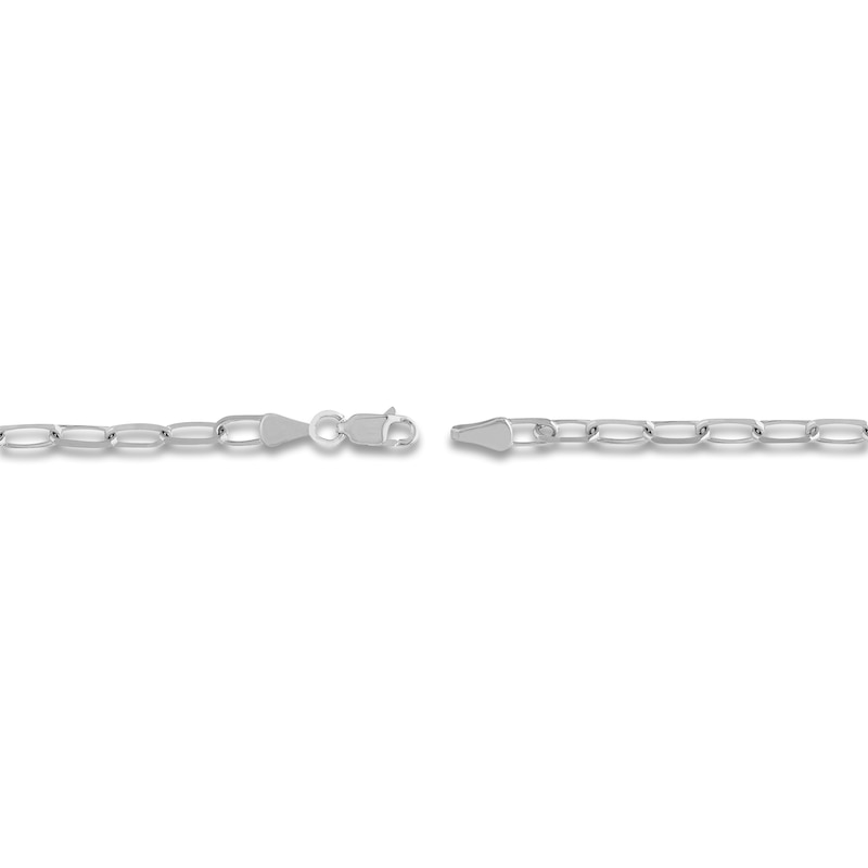 Main Image 3 of Solid Paperclip Chain Necklace 14K White Gold 24" 4mm
