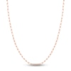 Thumbnail Image 1 of Solid Paperclip Chain Necklace 14K Rose Gold 18" 4mm