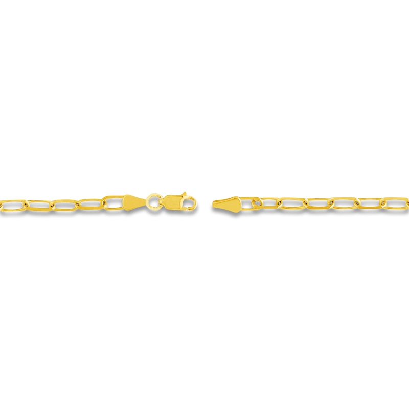 Main Image 3 of Solid Paperclip Chain Necklace 14K Yellow Gold 18" 4mm