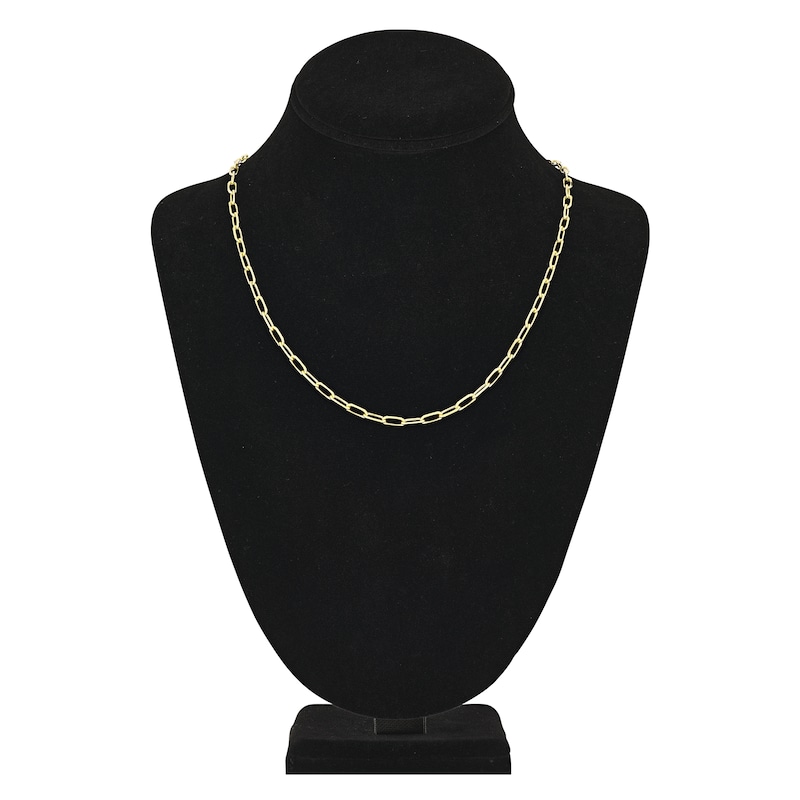 Main Image 4 of Paper Clip Chain Necklace 14K Yellow Gold 20"