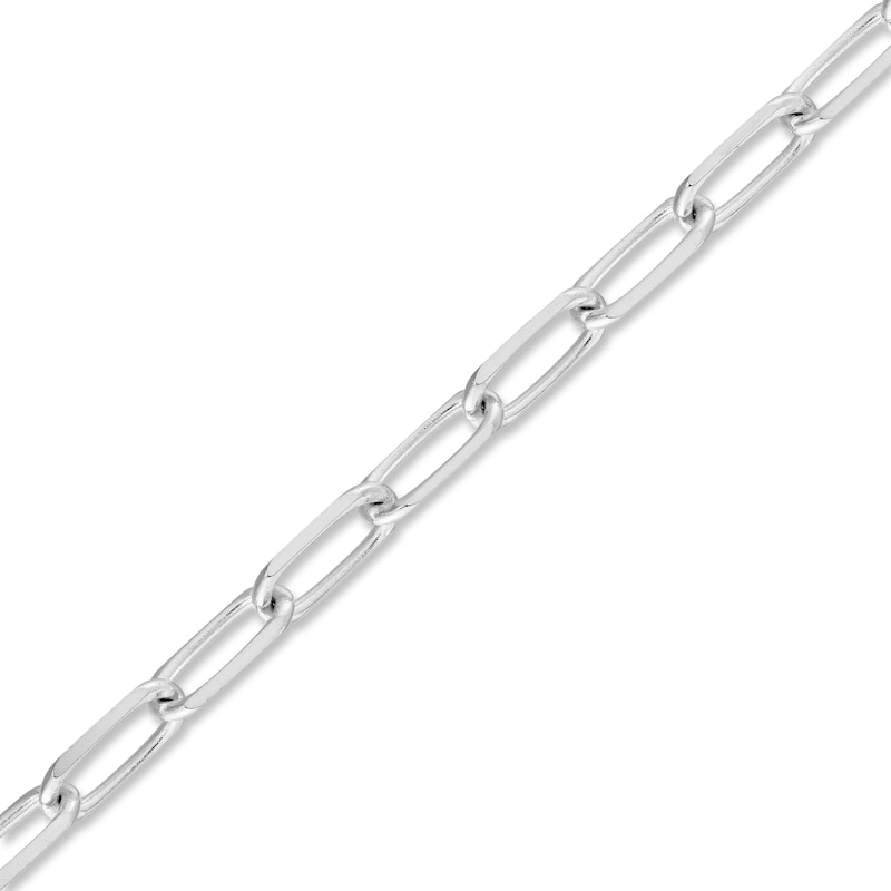 Main Image 2 of Solid Paperclip Chain Necklace 14K White Gold 20" 3.1mm