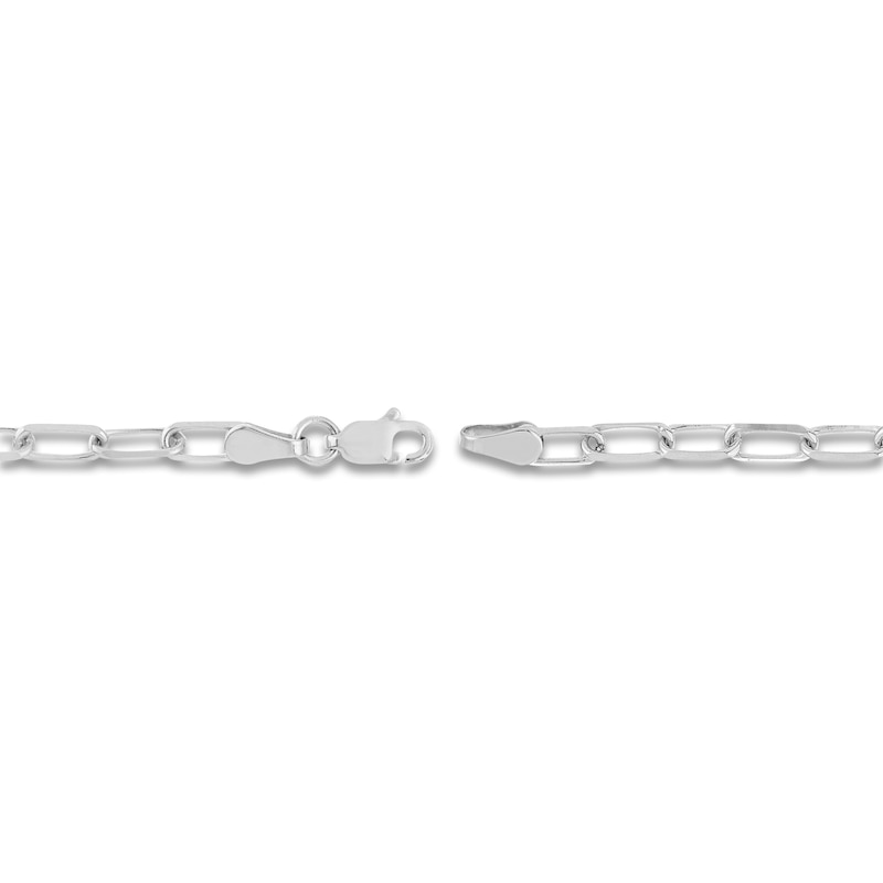 Main Image 3 of Solid Paperclip Chain Necklace 14K White Gold 20" 3.1mm