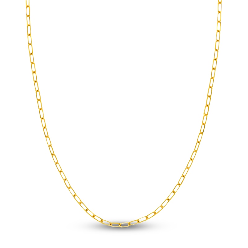 Main Image 1 of Solid Paperclip Chain Necklace 14K Yellow Gold 18" 3.1mm