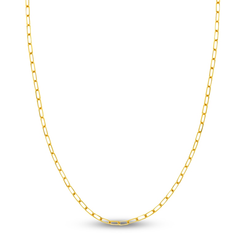 Main Image 1 of Solid Paperclip Chain Necklace 14K Yellow Gold 20&quot; 3.1mm