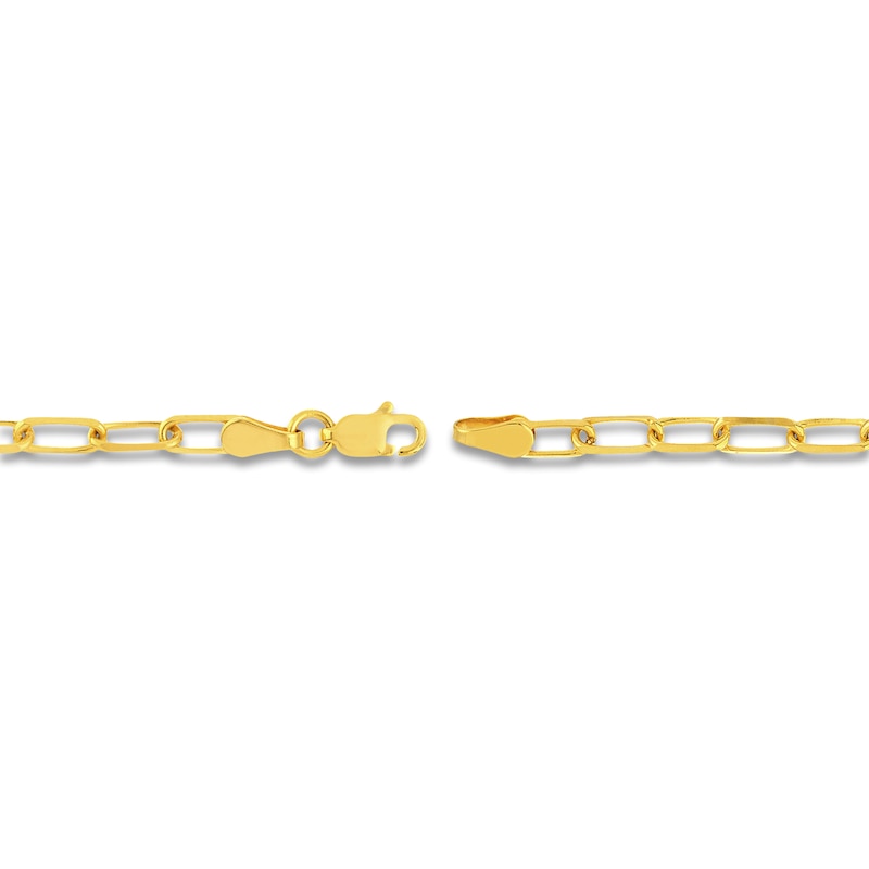 Main Image 3 of Solid Paperclip Chain Necklace 14K Yellow Gold 20&quot; 3.1mm