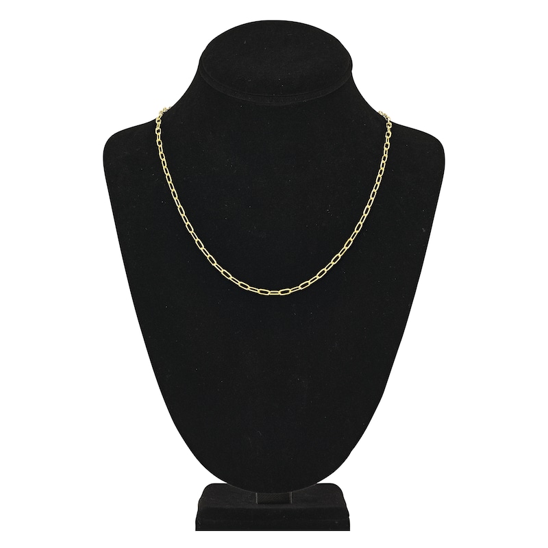 Main Image 4 of Solid Paperclip Chain Necklace 14K Yellow Gold 20&quot; 3.1mm