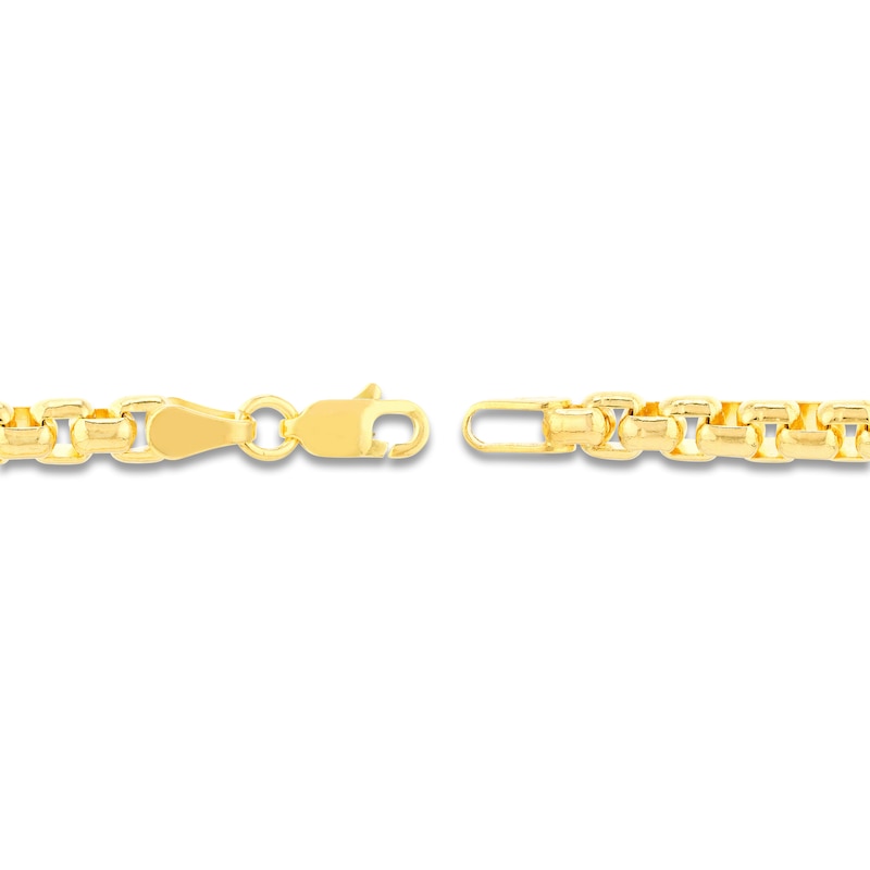 Main Image 3 of Solid Round Box Chain Necklace 14K Yellow Gold 22" 3.95mm