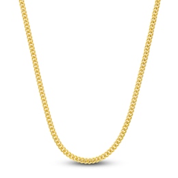 Solid Miami Curb Link Necklace 14K Yellow Gold 24" 6.45mm