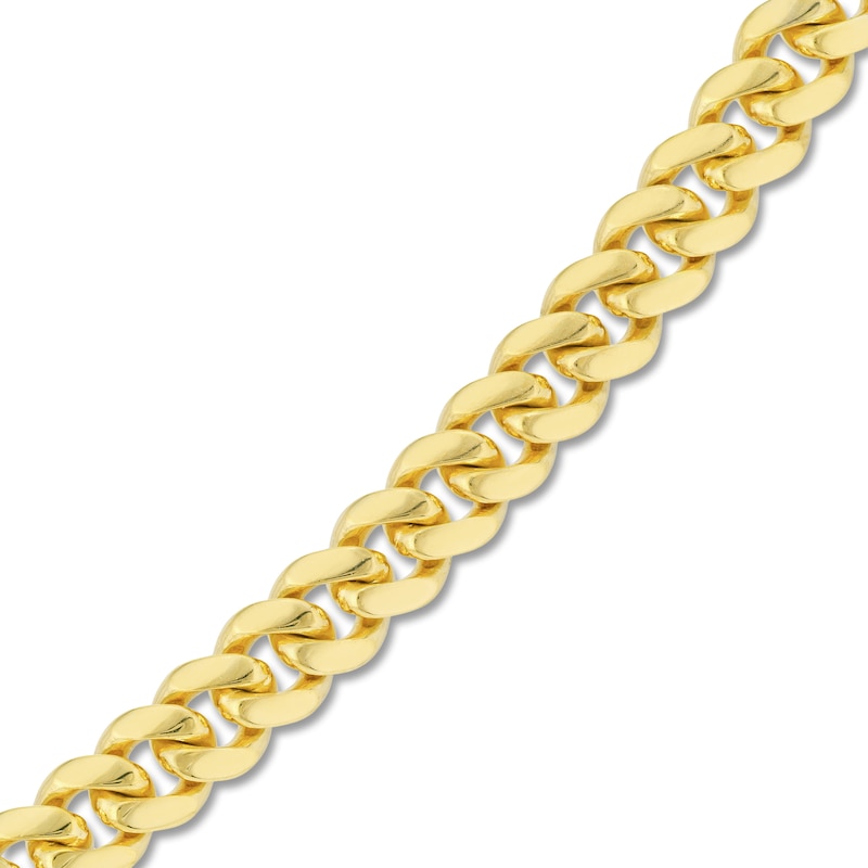 Main Image 2 of Solid Miami Curb Link Necklace 14K Yellow Gold 24" 6.45mm