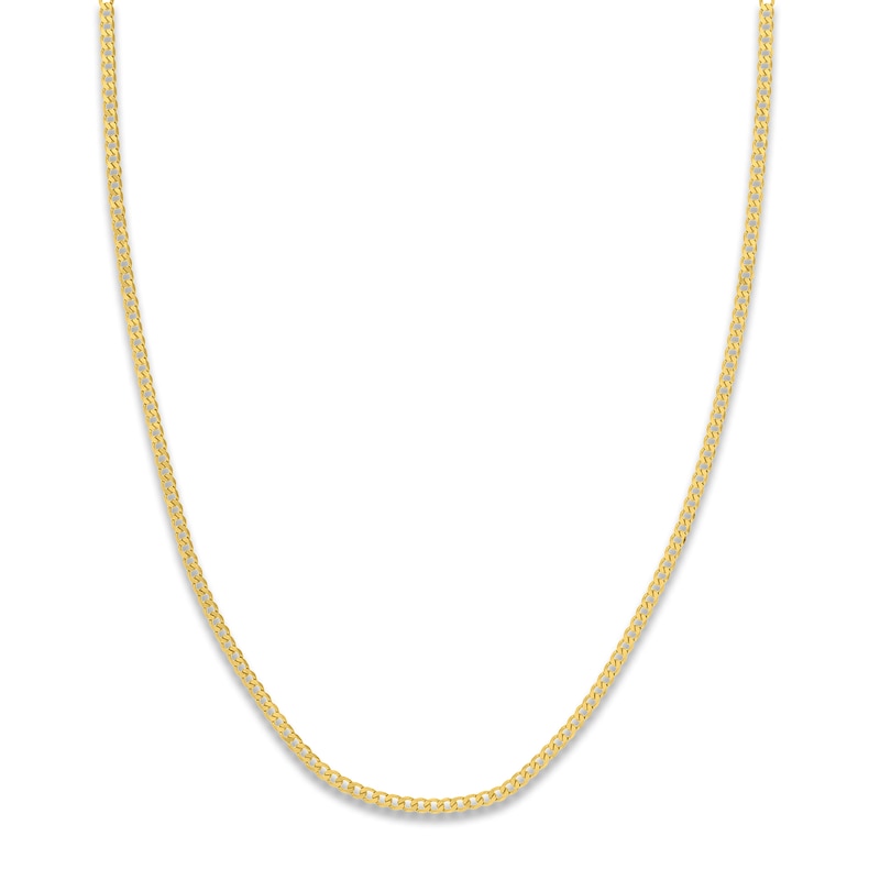 Main Image 1 of Men's Solid Open Curb Necklace 14K Yellow Gold 16" 2.7mm