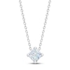 Thumbnail Image 1 of THE LEO First Light Diamond Solitaire Necklace 1/4 ct tw Princess 14K White Gold 19"  (I1/I)