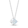 Thumbnail Image 2 of THE LEO First Light Diamond Solitaire Necklace 1/4 ct tw Princess 14K White Gold 19"  (I1/I)