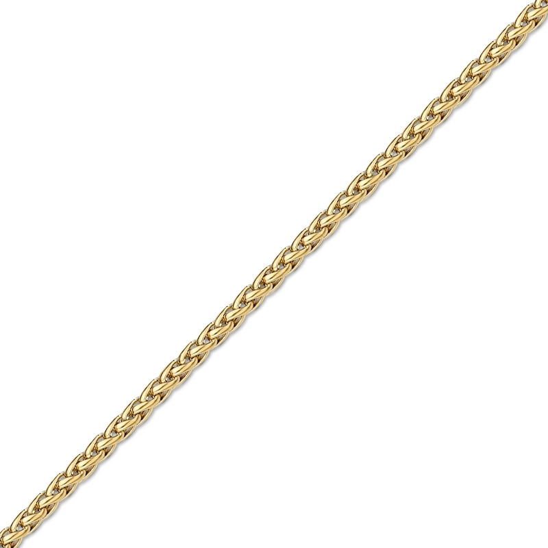 Main Image 2 of Solid Wheat Chain Necklace Yellow Ion-Plated Stainless Steel 24" 3mm